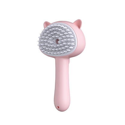 Rechargeable Mist Grooming Brush for Indoor Cats - Calming Deshedding and Massage Tool