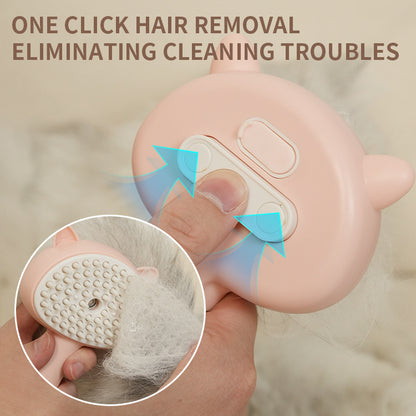 Rechargeable Mist Grooming Brush for Indoor Cats - Calming Deshedding and Massage Tool