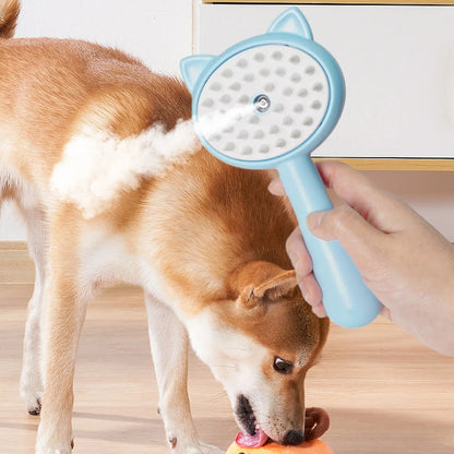 Rechargeable Mist Grooming Brush for Indoor Cats - Calming Deshedding and Massage Tool